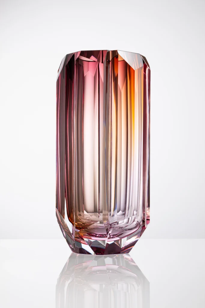 3506 33,0cm Cut Aurora Rose Amethyst Vase Era (1)